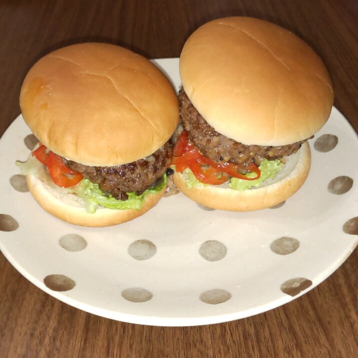 お家カフェシリーズ☆手作りハンバーガー。◕‿◕。♪